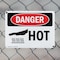 Signmission Hot Surface Sign, 7 in H x 10 in W, Plastic, Hot OS-2PACK-DS-P-710-L-1357 - alternate 8